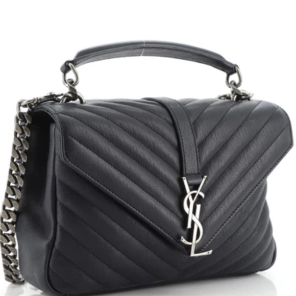 Saint Laurent Handbags - Saint Laurent Classic Monogram College Bag Matelasse Chevron Leather Medium